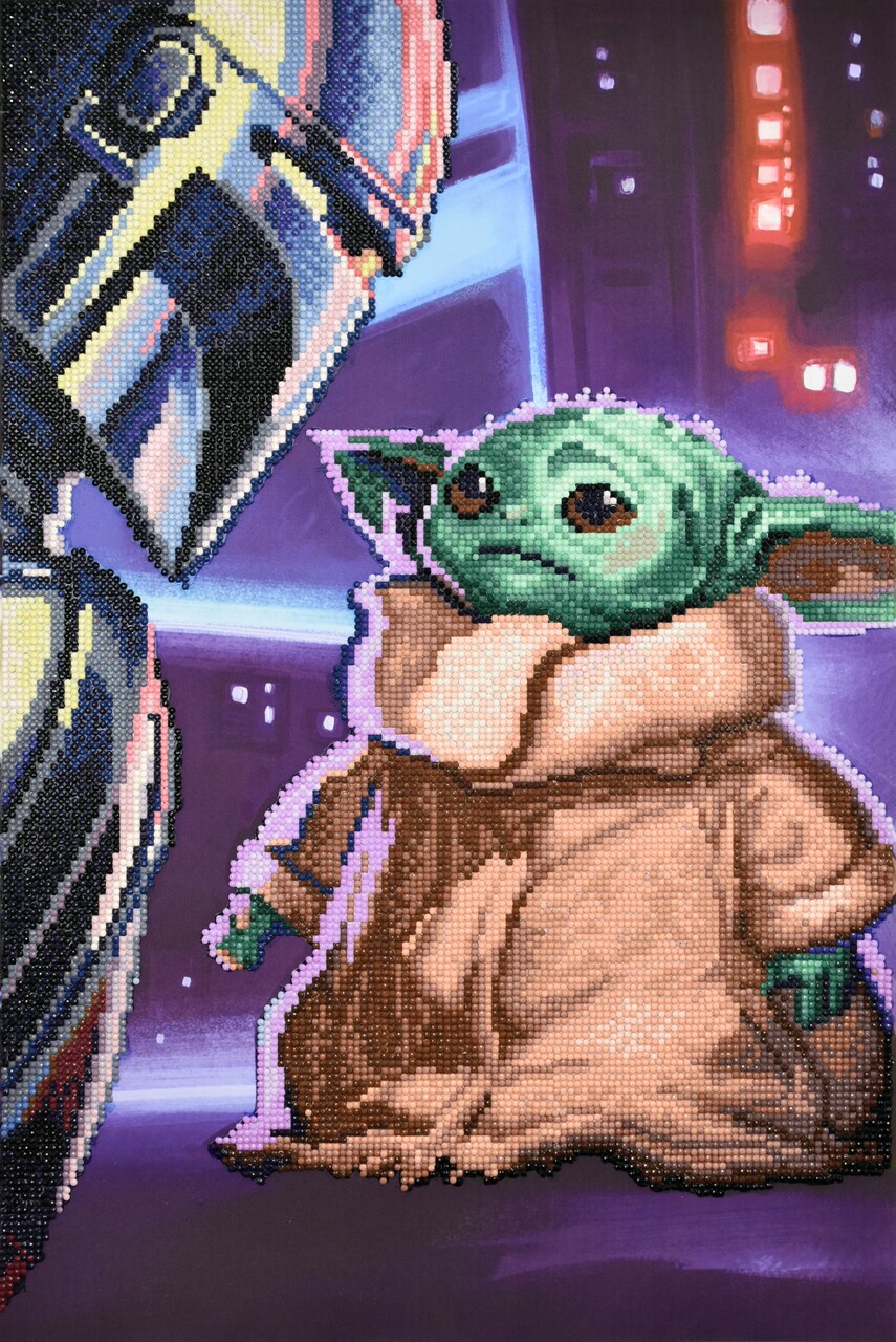 Diamond Dotz The Child & Mandalorian Star Wars Diamond Painting Kits for Adults - Diamond Art Kits a Relaxing Creative Craft Kit with Dotz Gems 14.6x21.7